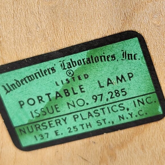 1950's Nursery Kids Baby Lamp Toy Soldier Boy Tested Working Vintage No Shade - Picture 16 of 16